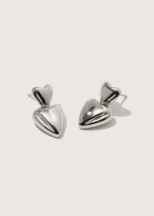 Otiumberg Heart Drop Earrings in Silver at Nordstrom