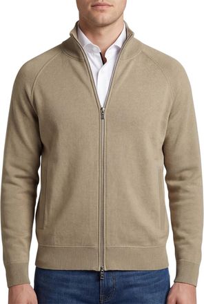 HUGO BOSS BOSS Black H-Idino vest khaki katoen regular fit zonder capuchon