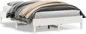 vidaXL Bed Frame without Mattress White 160x200 cm Solid Wood Pine Vidaxl