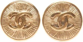 Chanel Orecchini a clip CC Mark anni 80 - Oro