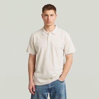 G-Star Core Regular Jacquard Polo - Wit - Heren