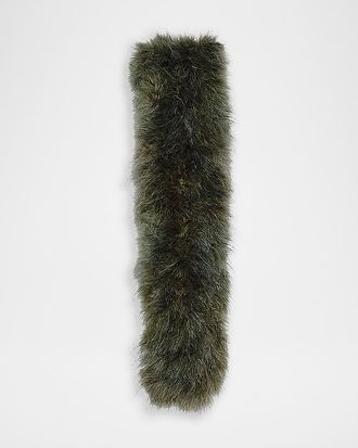 Yves Salomon Long Feather Scarf