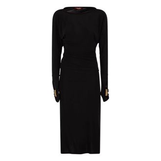 Max Mara Dames, Jurken, Zwart, Maat: S Viscose