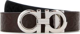 Ferragamo Brown Leather Reversible Belt