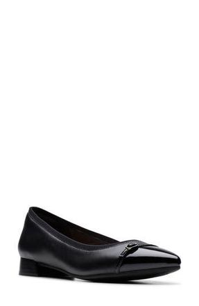Clarks Natalyn Dusk Flat in Black Leather at Nordstrom Rack, Size 7.5