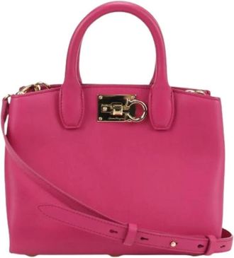 Ferragamo Pre-owned Handbags, female, Pink, Size: ONE SIZE Pre-owned Gancini Tote bag