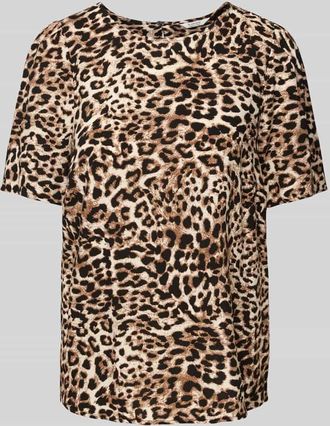 b.young B.Young Blusenshirt aus Viskose mit Rundhalsausschnitt Modell JOELLA in Mittelbraun, Größe 34