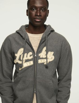 Lucky Brand Mens Vintage Full Zip Hoodie