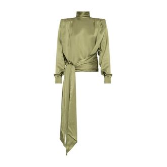 Balmain Mujer, Blusas y Camisas, Verde, Talla: S