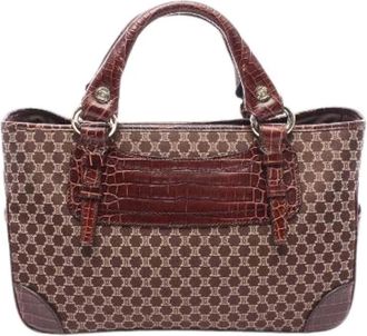 Celine Pre-owned Handbags, female, Brown, Size: ONE SIZE Pre-owned Canvas Vintage Handbag