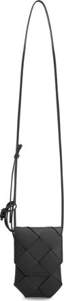 Bottega Veneta Diago Leren Smartphonehoes - Heren - Schoudertassen - Zwart - ONE Size - Leer - Tassen