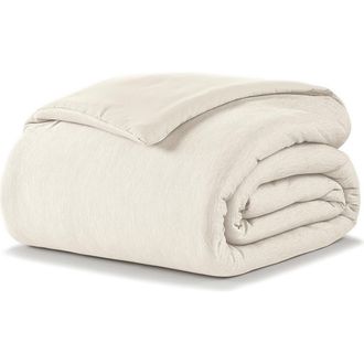 Ella Jayne Home Cooling Jersey Fabric Down Alternative Comforter in Cream at Nordstrom Rack, Size Twin