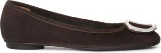 Kazar Bruine su&egrave;de ballerinas - Dames - Ballerinas - Bruin - 39 EU - Su&egrave;de - Schoenen