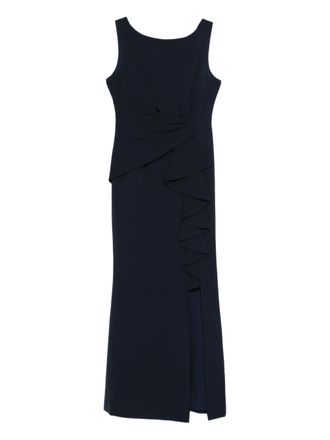 Eliza J ruffled slit maxi dress - Blue