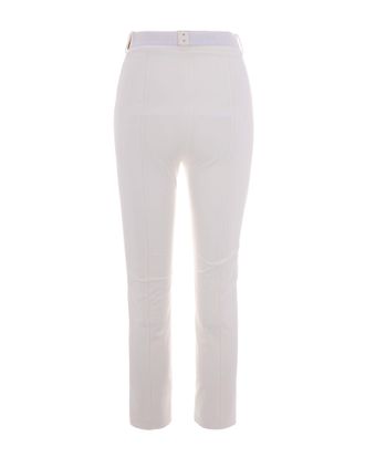 Elisabetta Franchi Ivory Technical Stretch Fabric Pants