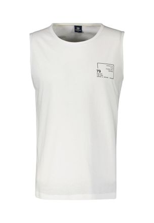 Lerros Muskelshirt LERROS LERROS Tanktop mit Brustprint, Herren, Gr. 3XL, weiss (wei&szlig;), 100% Baumwolle, Shirts Muskelshirt