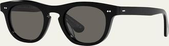 Oliver Peoples Rorke Round Acetate & Crystal Sunglasses