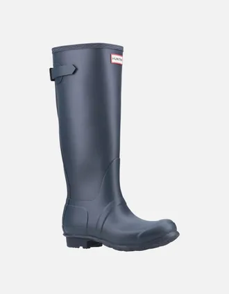 Hunter Womens Original Tall Back Adjustable Womens Wellingtons - Navy - Size: 3