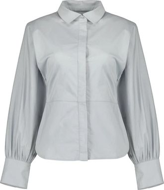 Iro Lange Mouw Katoenen Shirt - Dames - Overhemden - Grijs - S - Katoen - Overhemden