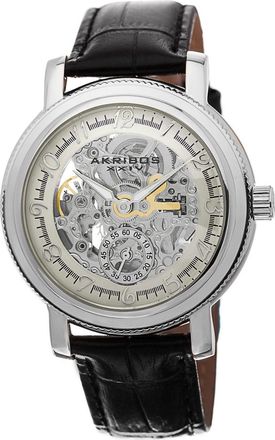 Akribos XXIV Akribos Xxiv Mens Leather Watch