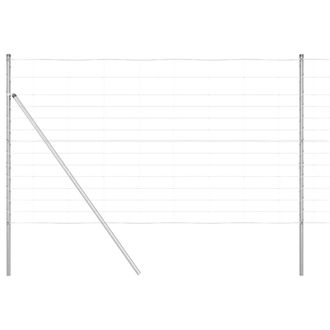 Berkfield Home Field Fence 1.4x50 m Galvanised Steel in Silver