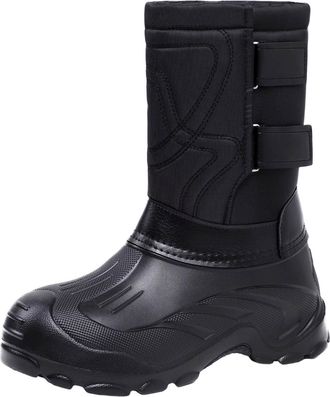 Generic Black Mens Versatile Snow Boots with Fleece Lining and Thickened Design Perfect for Seasonal Activities Comfortable and Chic
