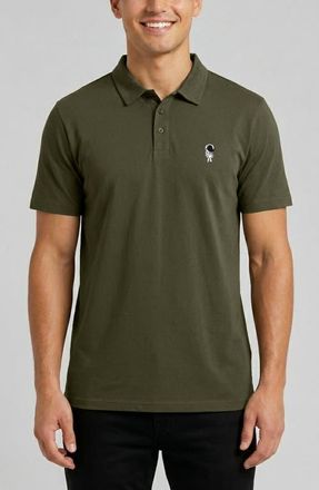 Dalix Astronaut Midweight Short Sleeve Polo Shirt in Army at Nordstrom, Size Xx-Large