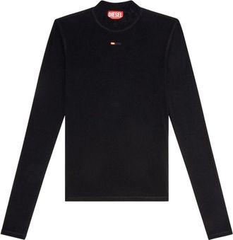 Diesel Mokky T-shirt - Dames - Longsleeves - Zwart - M - Rayon - Tops