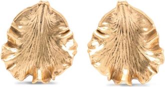 Cult Gaia Iris Leaf Hammered Earrings