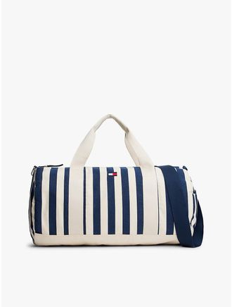 Tommy Hilfiger Nautical Stripe Canvas Duffle Bag - Navy