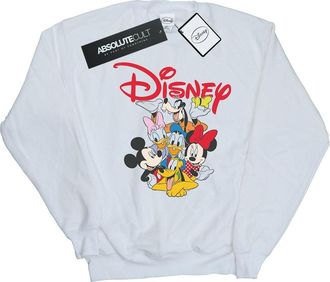 Disney Heren Mickey Mouse Crew Sweatshirt (Wit)