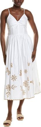 CeCe by Cynthia Steffe Spaghetti Strap Twist Bodice Midi Dress