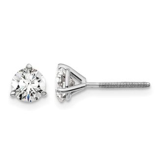Diamond2Deal 14k White Gold 1 ctw Lab Grown Diamond Screwback Stud Earrings