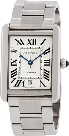 Cartier Pre-owned Cartier Tank Solo XL Automatic Silver Dial Mens Watch W5200028