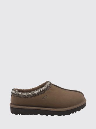 UGG Sabot Tasman in pelle scamosciata con cuciture a contrasto e interno in lana