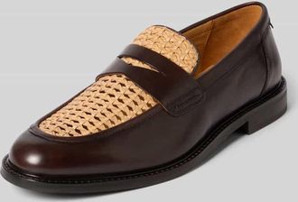 GANT Loafers aus Leder mit Label-Pr&auml;gung Modell Lozham in Dunkelbraun, Gr&ouml;&szlig;e 41