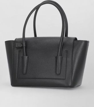 Coccinelle pebbled leather shoulder bag dual handles