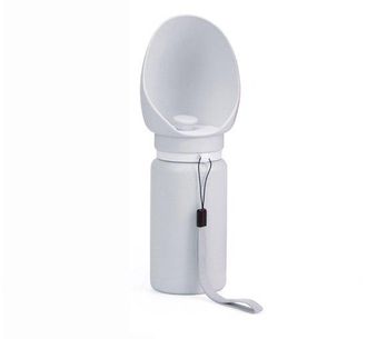 OEM Botella De Agua Port&aacute;til Para Perros: Dispensador De Agua De Silicona Plegable Y A Prueba De Fugas 2 1 Recipiente Incorporado, 550 Ml, Color Gris