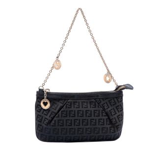 Fendi Pre-owned Fendi Zucchino Canvas Chain Pochette Ladies YM5JAHVUKFQOHSEI