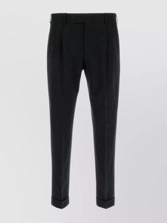 Pantaloni Torino wool pant stretch cuffed hem pleats