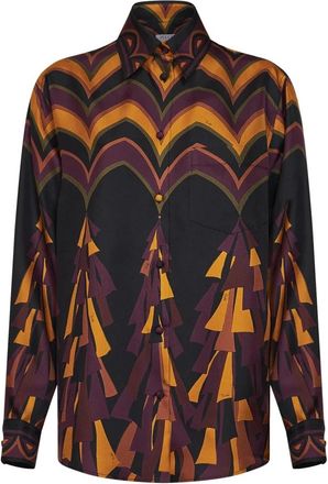 Pucci Baiadera Print Zijden Blouse - Dames - Overhemden - Veelkleurig - S - Overhemden