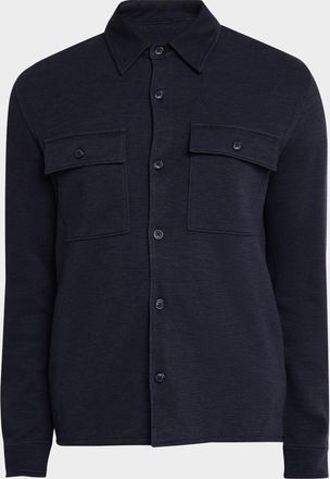 Vince Men & apos;s Double-Slub Cotton-Blend Shirt Jacket