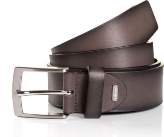 Monti Lederg&uuml;rtel MONTI TUSTON, Herren, Gr. 11,5, grau, Rindsleder, G&uuml;rtel Lederg&uuml;rtel, elegant, langlebig, gl&auml;nzend