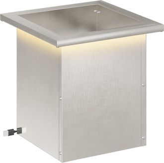 vidaXL Jardinera Para Jard&iacute;n Con Luces Led Plateado 30 X 30 X 30 Cm Vidaxl