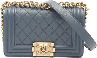 Chanel Borsa a spalla Boy Chanel 2018 - Blu