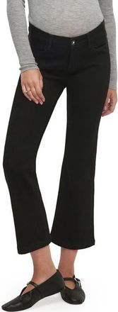 Favorite Daughter The Crop Bootcut Mama Maternity Jeans in Onyx at Nordstrom, Size 29P