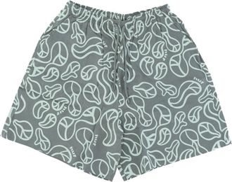 HUF Wijde Salie Dames Shorts All Over Print - Dames - Korte Broeken - Veelkleurig - XS - Linnen - Korte Broeken