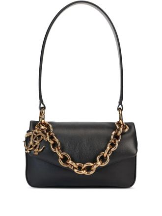 Roberto Cavalli chain-charm shoulder bag - Black