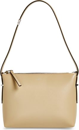 Toteme Scoop Leather Clutch in Fawn at Nordstrom
