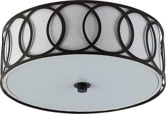 Jonathan Y Designs Jonathan Y Aria 2-Light 12.25In Metal Led Flush Mount